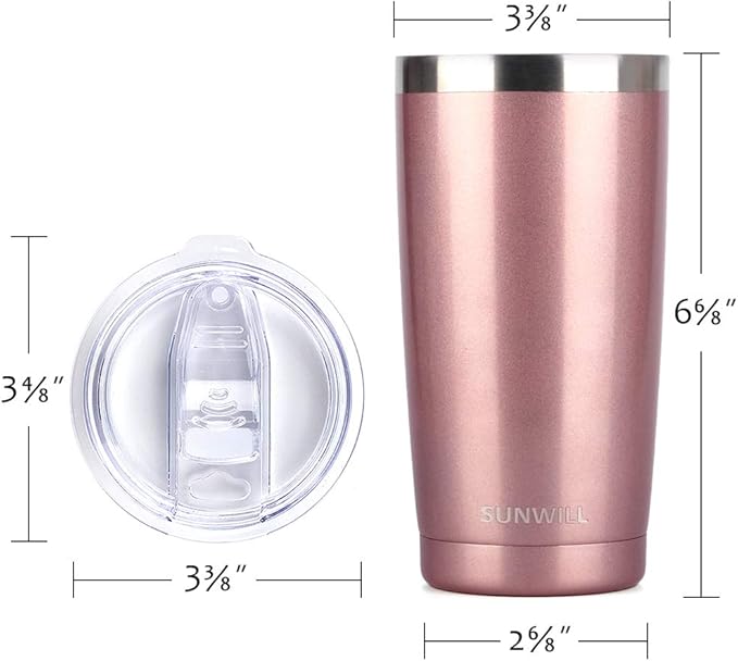 SUNWILL Travel Coffee Mug Set of 2, 20 oz Tumbler - Image 3