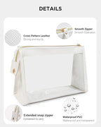 2 Pack Clear Makeup Bag Set Travel Cosmetic Case TSA Approved Toiletry Bag - Image 2