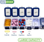 EZY DOSE Weekly Pill Planner, Medicine Case, Vitamin Organizer Box, Waterproof - Image 3