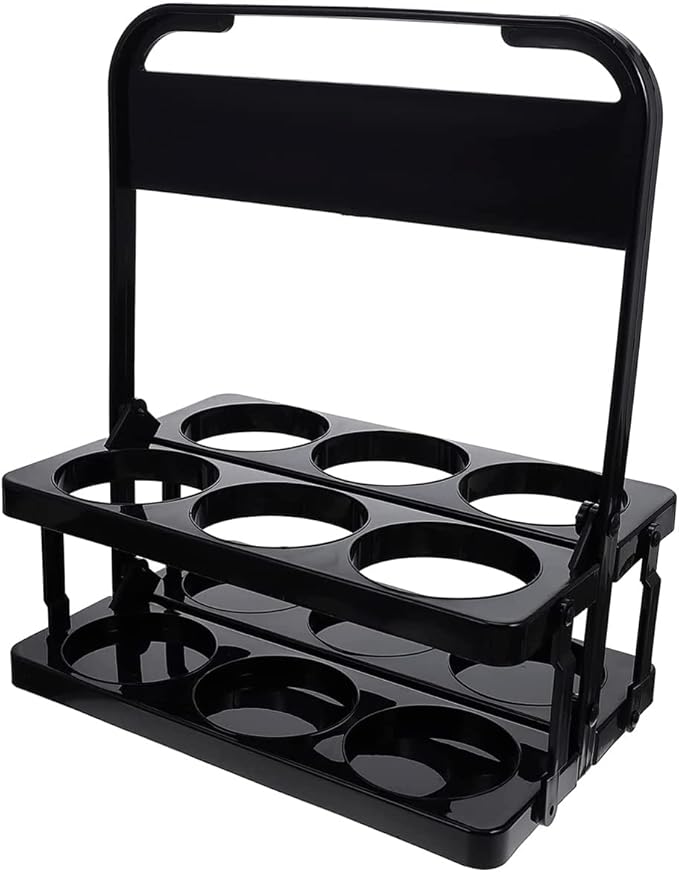 Plastic Foldable Cup Holder, 13 inches, Holds 6 Beverages, Portable by AIYoo