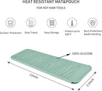 Silicone Heat Resistant Travel Mat Pouch for Hair Straighteners, Curling Wands, Flat Irons, and Styling Tools