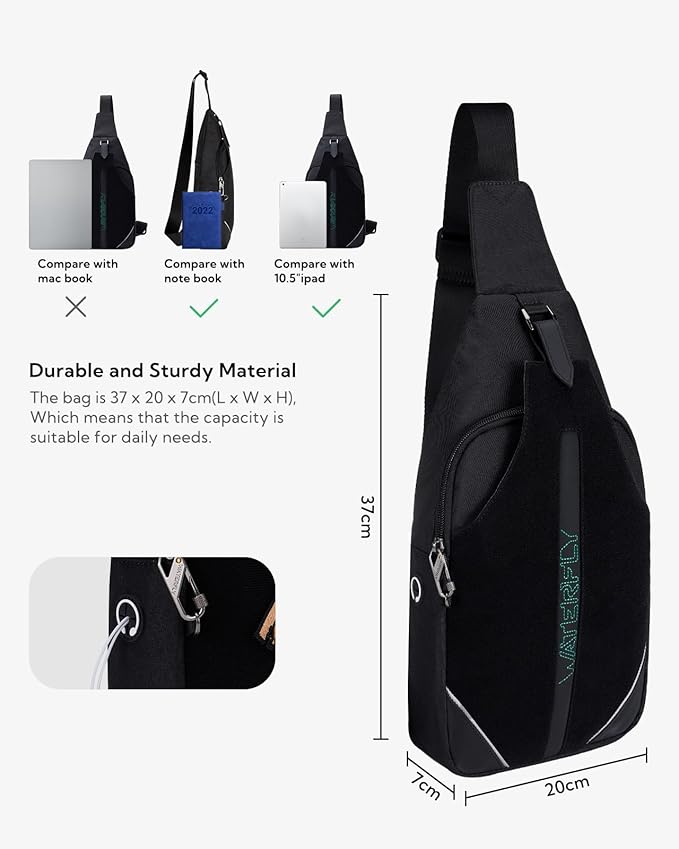 WATERFLY Small Crossbody Sling Backpack Anti Theft Backpack - Image 4