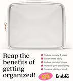 Clear Makeup Bag Zipper Pouch, Transparent Cosmetic Case Organizer, TSA - Image 6
