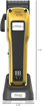 DSP Professional Barber Clipper Cordless, Hair Clipper for Men, Powerful Clipper, BLDC Motor & DLC Coated Detachable Blade with Charging Base