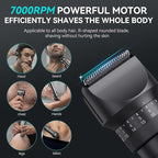 Beard Trimmer for Men - Professional 42 Adjustable Length Settings Hair Clippers, Body Hair Trimmer for Men Precision Shaving Facial Head Nose Trimmers LED Display IPX6 Waterproof Mustache Trimmers
