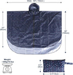 ANYOO Waterproof Rain Poncho Lightweight Reusable Hiking Hooded Coat Jacket - Image 5
