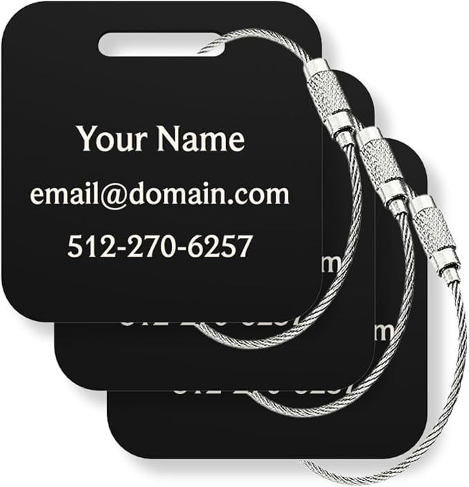 Custom Metal Luggage Tags by Legit3D