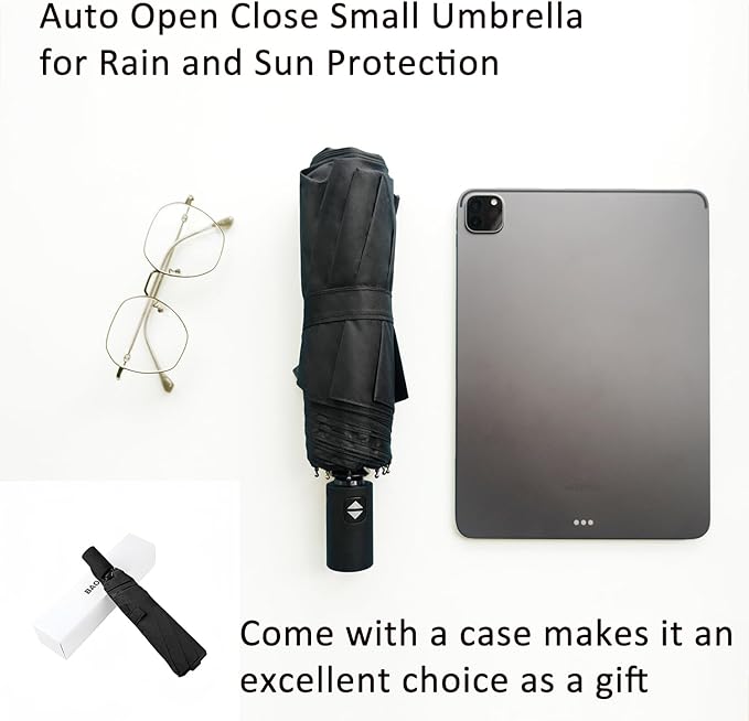 BAODINI Small UV Protection Travel Umbrella Compact - Image 7