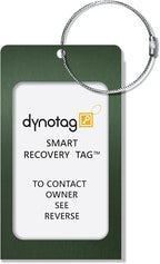 Dynotag® Web Enabled Smart Aluminum Convertible Luggage ID Tag + Braided Steel - Image 3