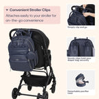 BabbleRoo Leather Diaper Bag Backpack - Image 7