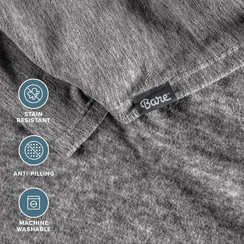 Polar Fleece Blanket (Throw / 01 - Heathered Light Grey)