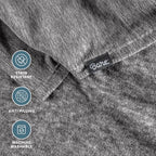 Polar Fleece Blanket (Throw / 01 - Heathered Light Grey)