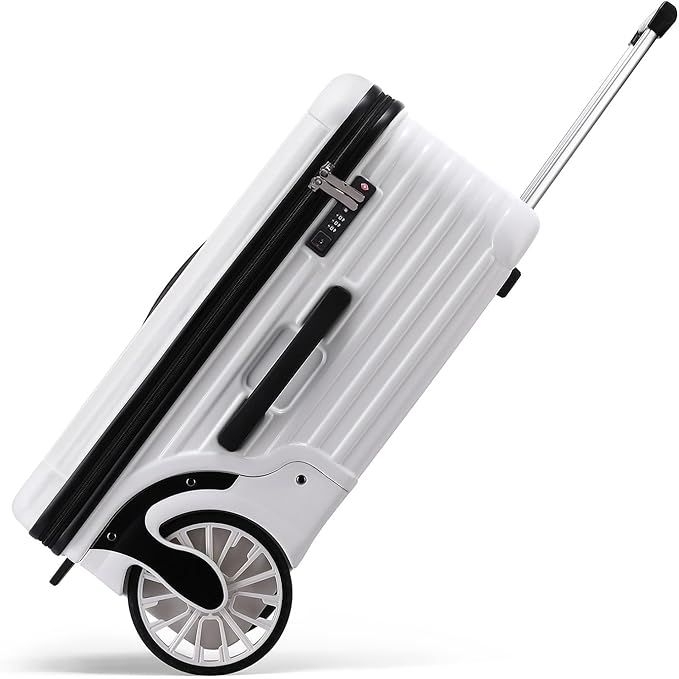 Extra Large Wheels 80L Luggage Hard Shell Suitcase Top Opening Hardside Travel by Unknown