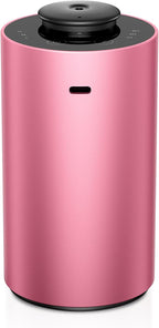 Airversa Waterless Essential Oil Diffuser for Home Aromatherapy Scent Diffusers with 3 Countdown Timer Settings or Timer-Off, 3 Mist Levels for Car Room Studio Office, ANX Premium Metal Red Pink