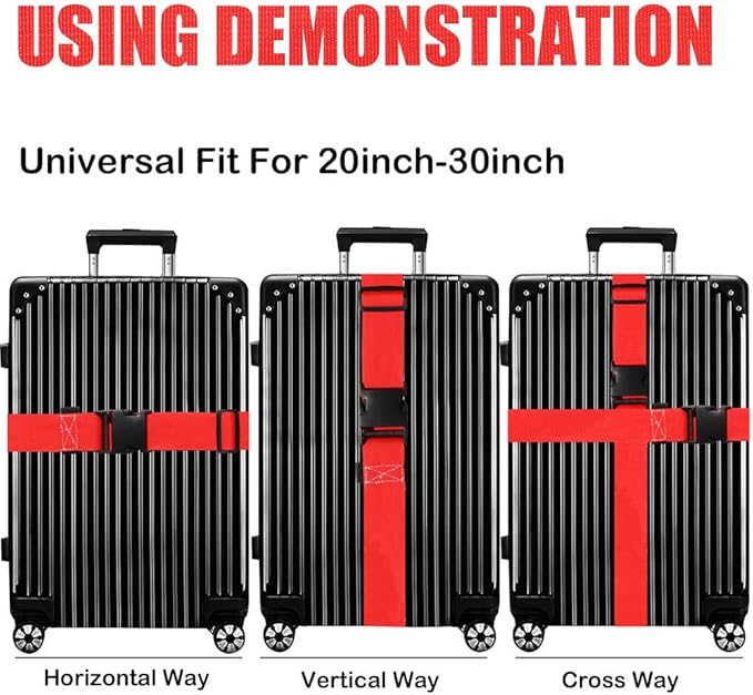 Luggage Straps for Suitcases TSA Approved-2 Pack Bright Personalized Luggage - Image 4