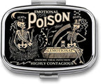 Metal 2 Compartment Pill Organizer Travel Friendly Portable Compact Pill Box by Choosetheproductsyoulike