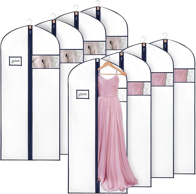 Syeeiex 60'' Garment Bags for Hanging Clothes, Dress Garment Bags for Gowns by syeeiex