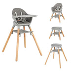 HONEY JOY Baby High Chair, 6 in 1 Convertible Wooden Highchair by HONEYJOY