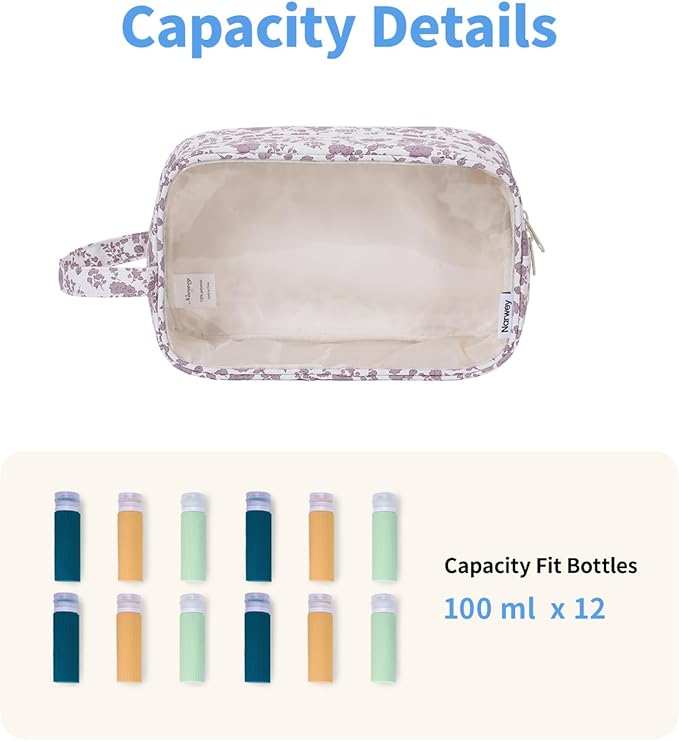 Narwey Clear Toiletry Bags for Traveling Women Men, Make Up Organizer, Skincare - Image 3