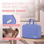 Hanging Travel Toiletry Bag Women Men Essentials Aegean (Aegean-Blue / Large)