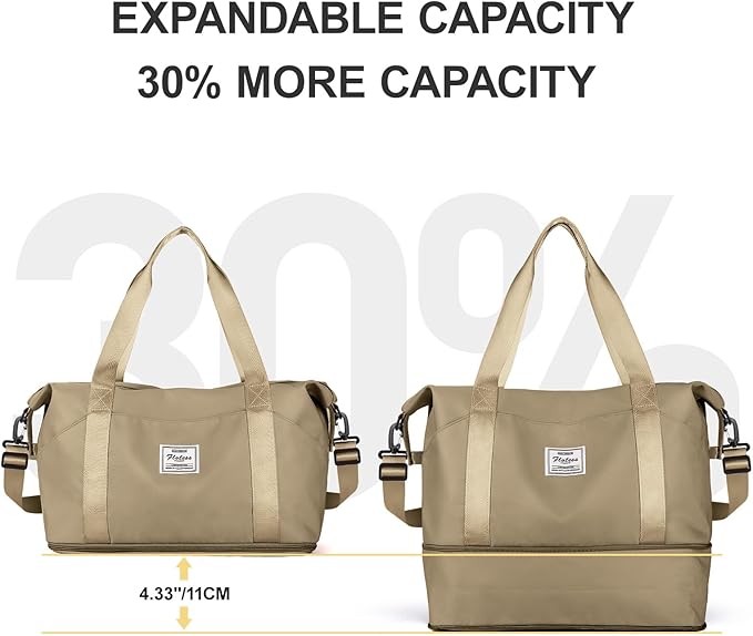 Travel Duffel Bag, Sports Tote Gym Bag, Shoulder Weekender Overnight Bag - Image 4