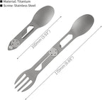 CMB Made Knives Titanium 2 in 1 Folding Fork and Spoon Combo Lightweight - Image 2