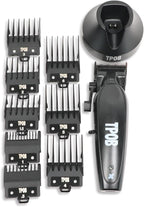 TPOB X Digital Brushless 6800rpm Professional Hair Trimmer Hair Clippers for Men, Psycho Zero Gapped T-Blade Trimmer Cordless Rechargeable Edgers Clippers (X Clipper Black with Stand)