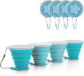 JBER Silicone Collapsible Travel Cup, 4 Pack Silicone Folding Camping Cup by JBER