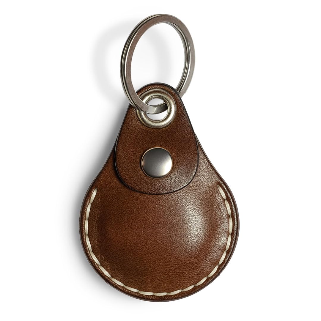 Horween Leather Keychain Holder for AirTag (Havanna Brown)