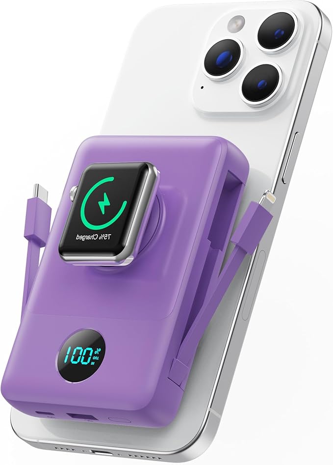 Magnetic Portable Charger for iPhone by Pxwaxpy