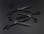 Purple Dragon 7.0 inch Rhinestone Decoration 3PCS Pet Grooming Scissors Dog Hair Cutting & Thinning Shears Set