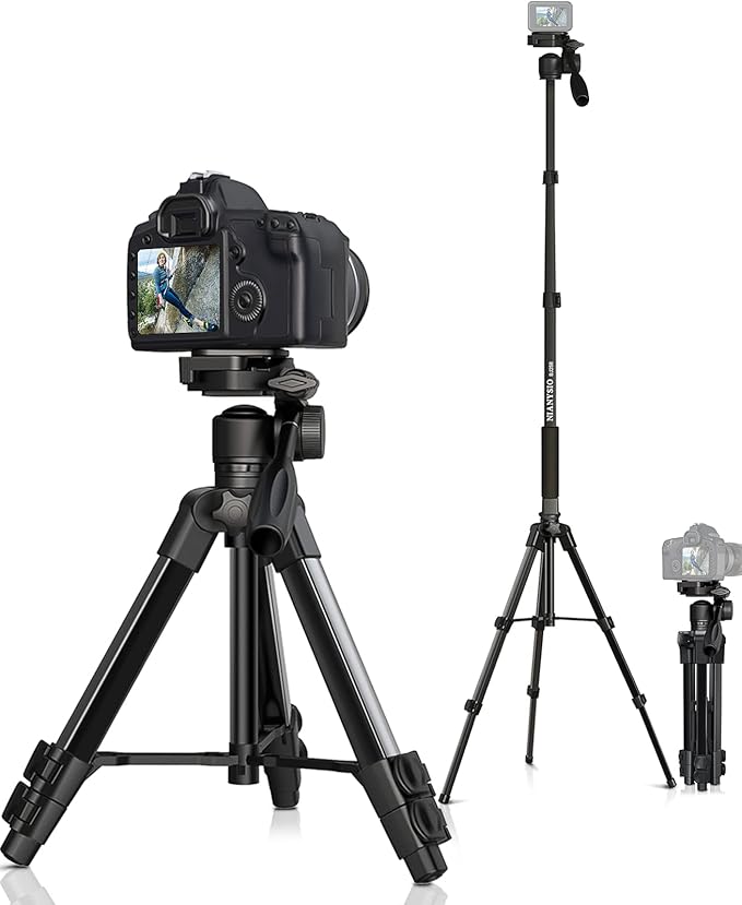 Camera Tripod 66.7 Inch, Patented 3-Way Rotating Portable Cameras Stand by NIANYISO-Themosttrustworthyoutdooractivitypartner