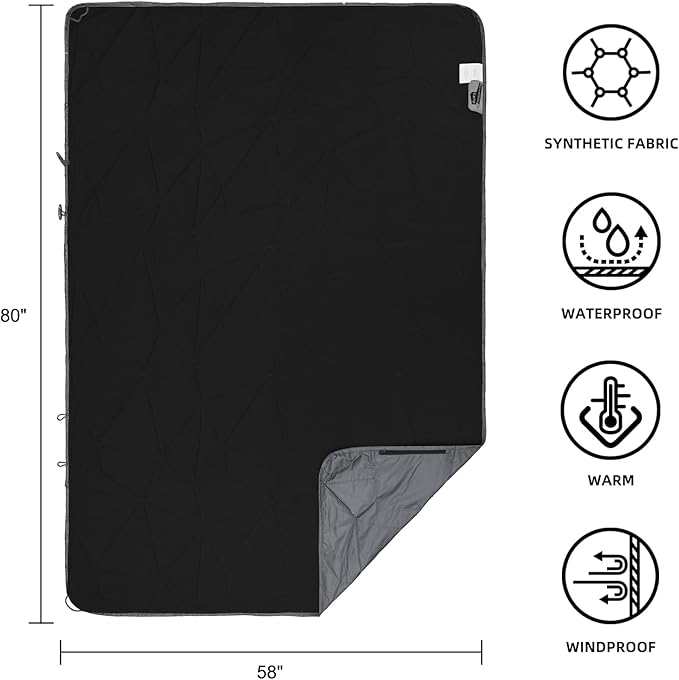 Outdoor Waterproof Blanket, Foldable Fleece Stadium Blanket - Image 2
