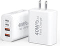 USB C Fast Charger Block, iPhone Charger Fast Charging Blocks 40W Multi Port by Bustuny