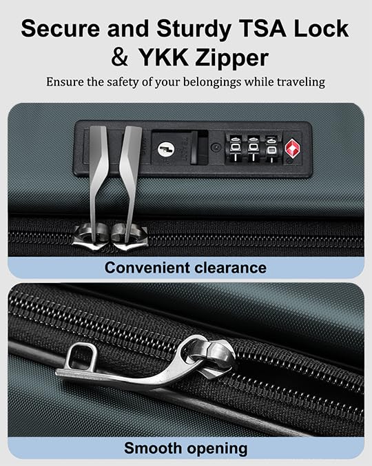 Expandable Checked Luggage (Green / 28 Inch EXT)