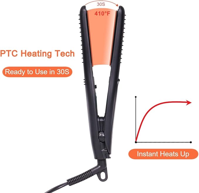 LOVANI Mini Flat Iron Travel Size Nano Titanium Dual Voltage Portable Hair for Worldwide Use 0.5 Inch Straightener with Professional Heat Resistant Travelling Bag