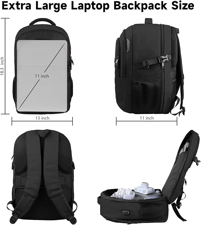 Travel Backpack, Large Carry on Backpack, 17 Inch Laptop Bag, Big Sturdy - Image 3