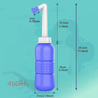 2PCS Pink+Blue Portable Bidets +Water Seal Cap - 15oz Peri Bottle - Image 5