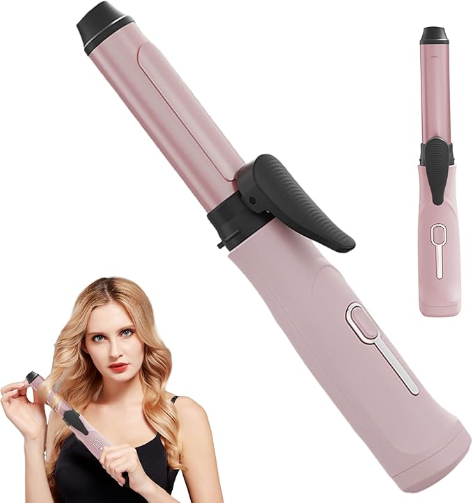Curling Iron, Rechargeable Wireless Mini Travel Size Curling Wand with 3 Temperature Settings, Styling Tools & Appliances for Short Hair Styling