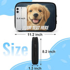 Custom Electronics Organizer Travel Case Customize Personalized Text Image - Image 2