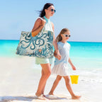 senya Large Beach Bags Totes Canvas Tote Shoulder Bag Soft Wave Water Resistant - Image 6
