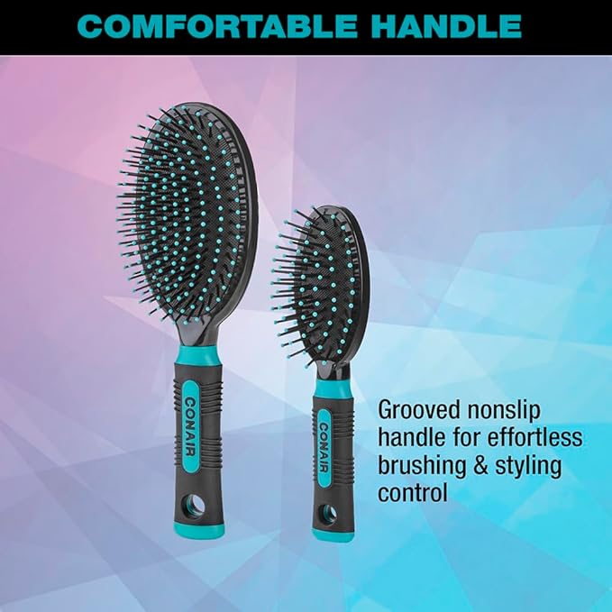 Conair Hairbrush - Hair Brush - Base Hairbrush for All Hair Types - Unisex