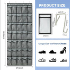 35Large Pockets Over The Door Shoe Organizer, Mesh Pockets Shoe Holder Rack - Image 2