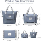 Large Capacity Foldable Travel Bag Expandable Portable Carry on Bag Dry&Wet - Image 2
