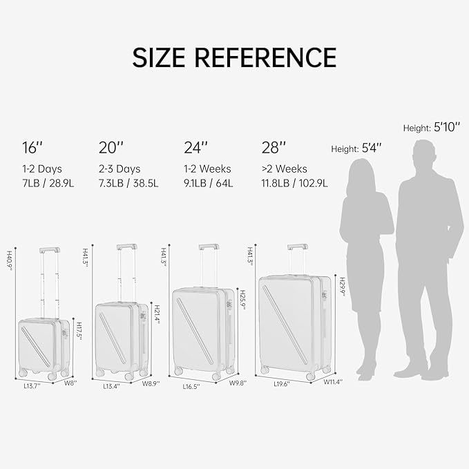 MILADA Checked Luggage 24 Inch Luggage - Image 3