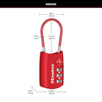 TSA Approved Combination Luggage Lock (Red / 4 Pack)