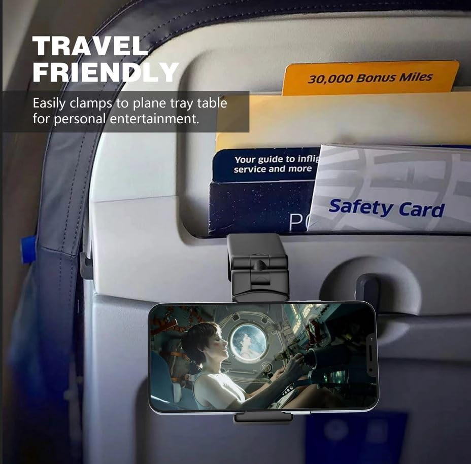 Universal Airplane Phone Holder Mount (Black)