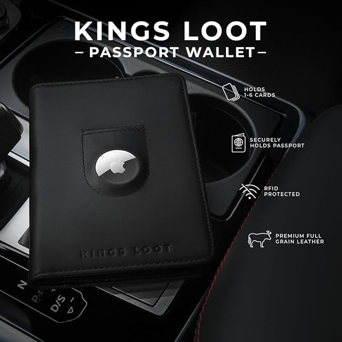 Kings Loot Passport Holder Wallet | RFID Protected Leather Travel Wallet - Image 2