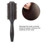 Boar Round Styling Hair Brush Wood Roller Round Comb Heat Anti Static Hairdressing Comb Blow Dryer & Curling Roll Hairbrush
