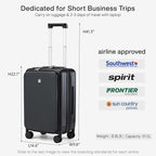 Hanke Grace Expandable Carry On Luggage - Image 4